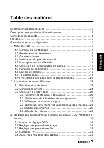 Mode d’emploi Hannspree SJ25DMAB Téléviseur LCD