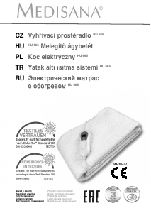 Manuál Medisana HU 655 Elektrická deka