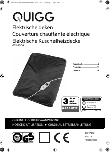 Handleiding Quigg GT-HD-04 Elektrische deken