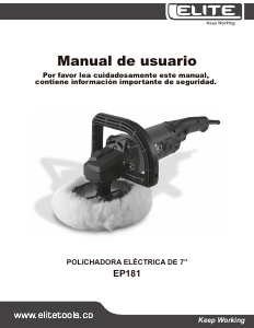 Manual de uso Elite EP181 Pulidora