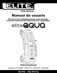 Manual de uso Elite PW2275 Limpiadora de alta presión