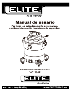 Manual de uso Elite VC1260P Aspirador