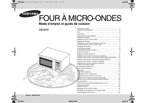 Mode d’emploi Samsung CE100V-W Micro-onde
