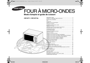 Mode d’emploi Samsung CE1071-S/XEN Micro-onde