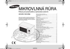 Návod Samsung CE107BA Mikrovlnná rúra