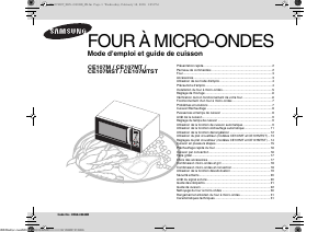 Mode d’emploi Samsung CE107MST Micro-onde