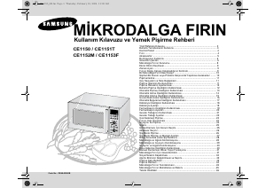 Kullanım kılavuzu Samsung CE1150-S Mikrodalga