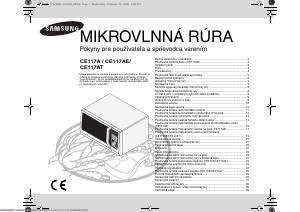 Návod Samsung CE117AE-X Mikrovlnná rúra