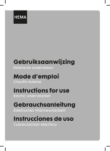 Handleiding Hema 80.01.0050 Elektrische deken