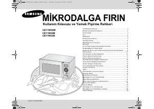 Kullanım kılavuzu Samsung CE1185UB Mikrodalga