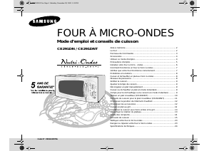 Mode d’emploi Samsung CE291DNT Micro-onde