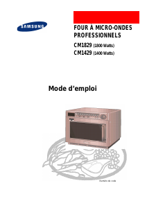 Mode d’emploi Samsung CM1829 Micro-onde