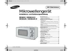 Bedienungsanleitung Samsung DE6612S-D Mikrowelle