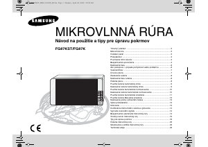 Návod Samsung FG87KST Mikrovlnná rúra