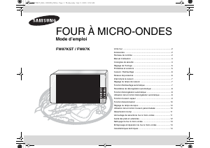Mode d’emploi Samsung FW87KST Micro-onde