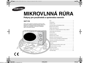 Návod Samsung G2711N Mikrovlnná rúra