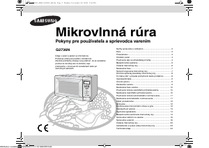 Návod Samsung G2736N Mikrovlnná rúra