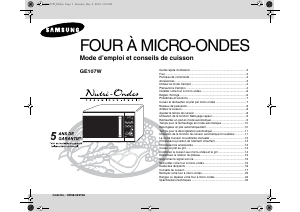 Mode d’emploi Samsung GE107W Micro-onde