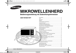 Bedienungsanleitung Samsung GE81W Mikrowelle
