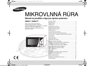 Návod Samsung GE82Y-S Mikrovlnná rúra