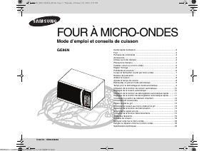 Mode d’emploi Samsung GE86N-B Micro-onde