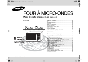 Mode d’emploi Samsung GE87W Micro-onde