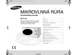 Návod Samsung M1711N Mikrovlnná rúra