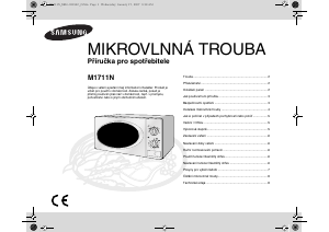 Manuál Samsung M1711N Mikrovlnná trouba