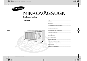Brugsanvisning Samsung M1719N Mikroovn