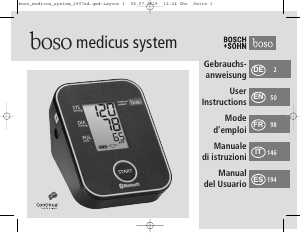 Handleiding Boso Medicus System Bloeddrukmeter