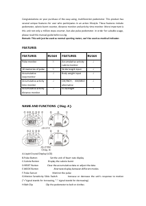 Manual Tunturi RU164 Step Counter