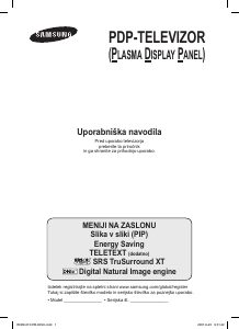Priročnik Samsung PS-50C62H Plazemski televizor