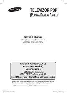 Manuál Samsung PS-50C96HD Plazmová televize