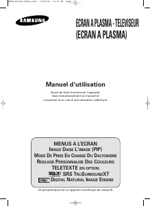 Mode d’emploi Samsung PS-50P4H1 Téléviseur plasma