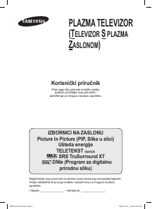 Priručnik Samsung PS-50Q91H Plazma televizor