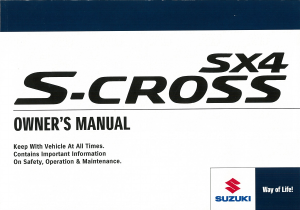 Bruksanvisning Suzuki SX4 S-Cross (2013)