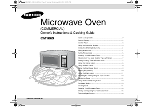 Bruksanvisning Samsung CM1069 Mikrovågsugn
