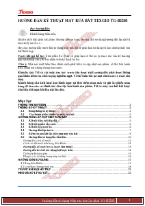 Hướng dẫn sử dụng Texgio TG-BI205 Máy rửa chén