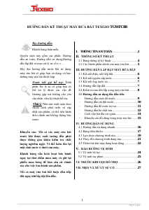 Hướng dẫn sử dụng Texgio TGWFC88 Máy rửa chén