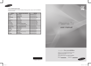 Manual Samsung PS42A450P1 Plasma Television
