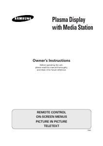 Manual Samsung PS42PNSB Plasma Television