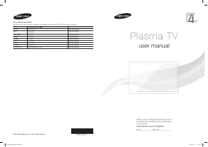 Manual Samsung PS43E400U1W Televisor plasma