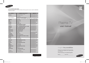 Manual de uso Samsung PS50A450P2 Televisor de plasma