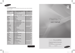 Bedienungsanleitung Samsung PS50A456P2D Plasma fernseher