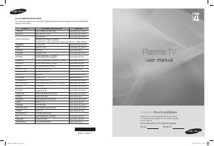 Kullanım kılavuzu Samsung PS50A470P1 Plazma televizyon