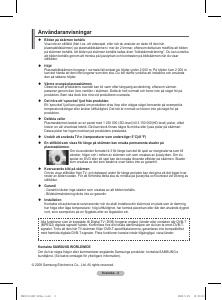 Bruksanvisning Samsung PS50A476P1C Plasma TV