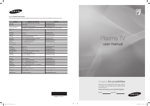 Vadovas Samsung PS50A756T1M Plazminis televizorius