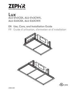 Handleiding Zephyr ALU-E63CSX Lux Afzuigkap