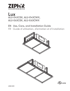 Manual Zephyr ALU-E63CWX Lux Cooker Hood