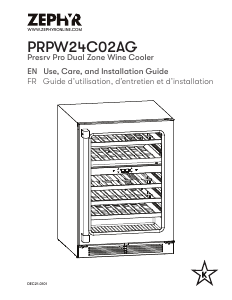 Mode d’emploi Zephyr PRPW24C02AG Cave à vin